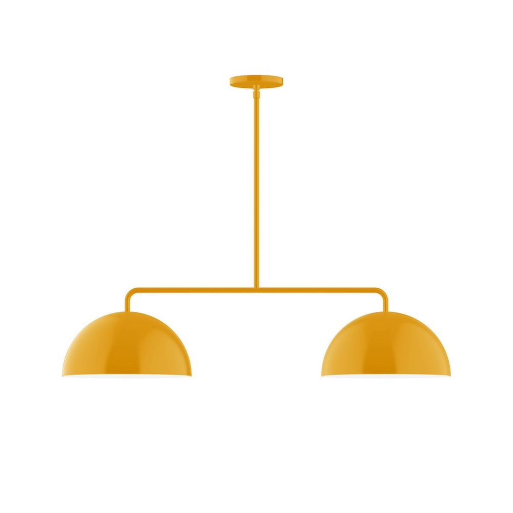 Montclair Lightworks MSG432-21-L10 2-Light Axis Linear LED Pendant, Bright Yellow
